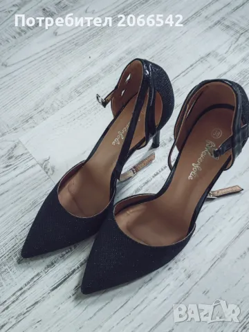Обувки на ток черни, снимка 1