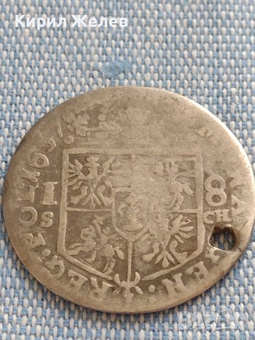 Сребърна монета 18 Гроша 1657г. Ян Казимир Полша 13608, снимка 6 - Нумизматика и бонистика - 42930051