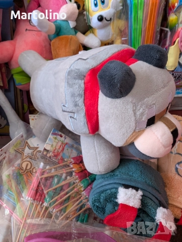 Нова плюшена играчка Майнкрафт вълк/куче, снимка 3 - Плюшени играчки - 52850751