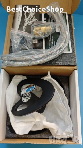 Мивка - смесител, монтаж върху плота на мивката, с една дръжка, черен, снимка 2 - Други - 53892817