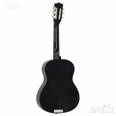 vidaXL Комплект класическа китара за начинаещи 8 части черен 3/4 36, снимка 5 - Китари - 56147660