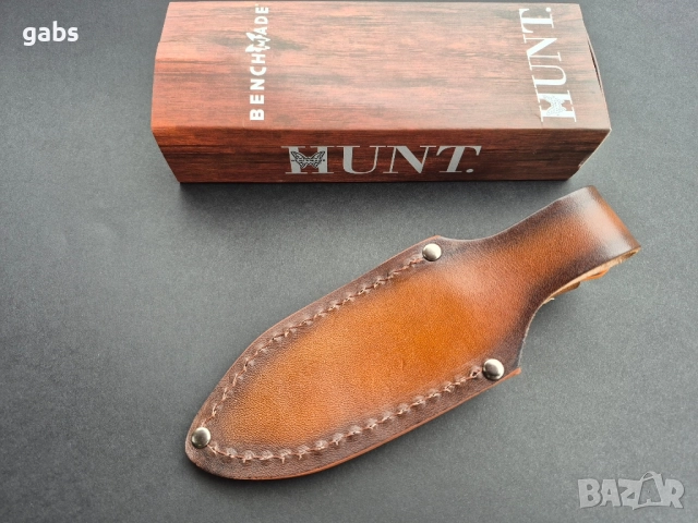 Нож Benchmade 15018 Hunt Saddle Mountain Skinner с кожена кания, снимка 6 - Ножове - 52309638
