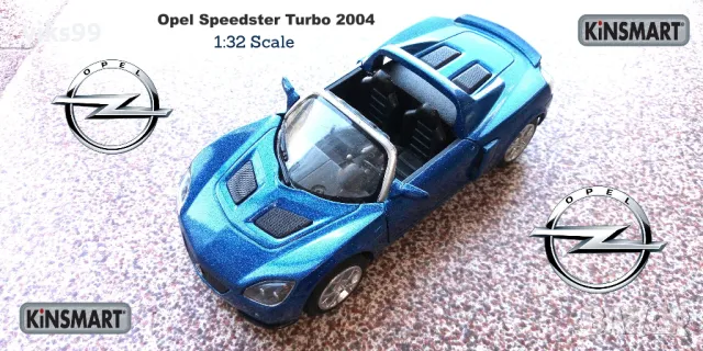 2003 Opel Speedster Turbo Kinsmart - Мащаб 1:32, снимка 1