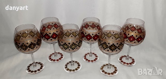 Двойка чаши за вино "Шевица", снимка 10 - Чаши - 27287486