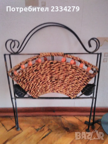 Стари предмети за декориране,свещник,кошница,стойка са чадъри-списания,саксийник, снимка 5 - Декорация за дома - 36408750