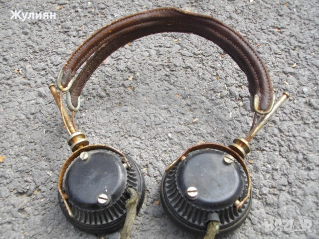 СТАРИ СЛУШАЛКИ ЗА РАДИОСТАНЦИЯ БАКЕЛИТ , снимка 5 - Антикварни и старинни предмети - 51863873