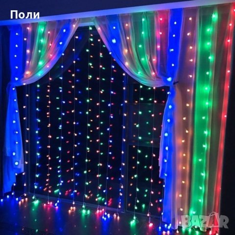 Светеща LED завеса със 120лед светлини, снимка 6 - Лед осветление - 42758443