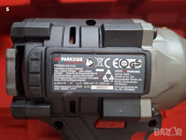 акумулаторен гайковерт на Парксайд Parkside Performance PPDSSA А1 20V , снимка 2 - Винтоверти - 52858184