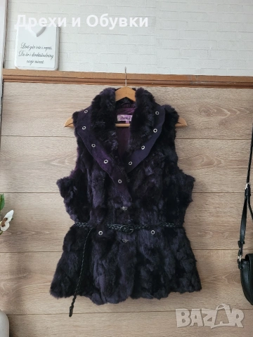 Елек естествен косъм и естествена кожа 