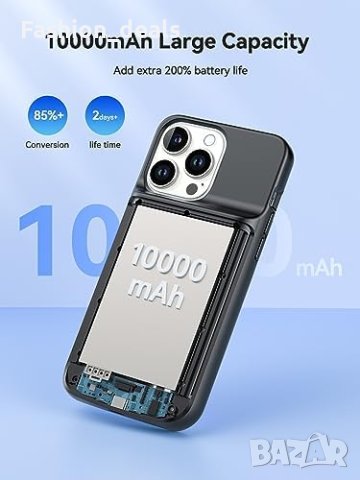 Нов заряден калъф батерия за телефон iPhone 15 Pro Max/Plus и 15 Pro/15, снимка 4 - Калъфи, кейсове - 42851822