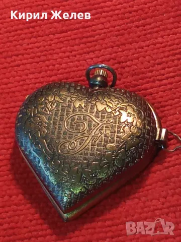 ВИНТИДЖ АРТ МОДЕЛ СЪРЦЕВИДЕН КВАРЦОВ ЧАСОВНИК МЕДАЛЬОН / ДЖОБЕН ЧАСОВНИК 46280, снимка 15 - Дамски - 46504206