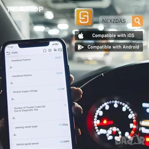 Нов HUMZOR Z100 OBD2 Скенер - Професионален Автомобилен Диагностичен Инструмент, снимка 2 - Друга електроника - 49927504