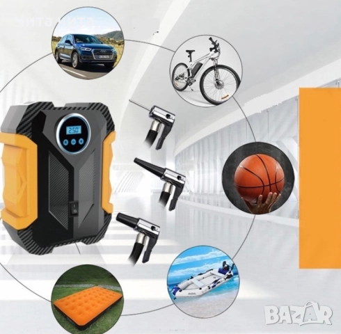 Автомобилна портативна въздушна помпа с безжичен цифров дисплей, снимка 8 - Друга електроника - 52620450