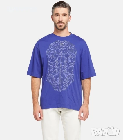 Оригинална тениска Off-White oversized , снимка 4 - Тениски - 50920680