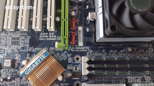 Дънна платка Gigabyte GA-K8NS Socket 754 CPU+FAN+RAM, снимка 4 - Дънни платки - 52264657