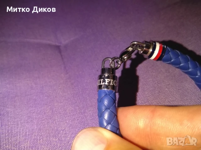 Tommy Hilfiger гривна естествена кожа нова синя оригинална, снимка 4 - Гривни - 51093889