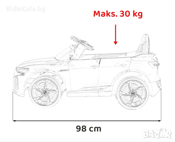 Audi SQ8 12V – Детски акумулаторен джип, Черен, EVA гуми, снимка 15 - Детски велосипеди, триколки и коли - 50418596
