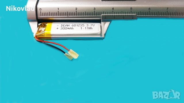 Батерия 3.7V 300mAh/ 601235/ Li-Ion, снимка 3 - Друга електроника - 39341086