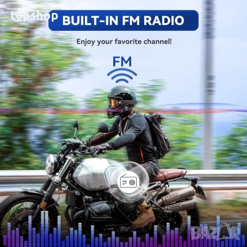 НОВ интерком LEXIN G2P Bluetooth слушалка за мотоциклетна каска, FM радио, 6 корпуса, универсално..., снимка 4 - Аксесоари и консумативи - 51572492