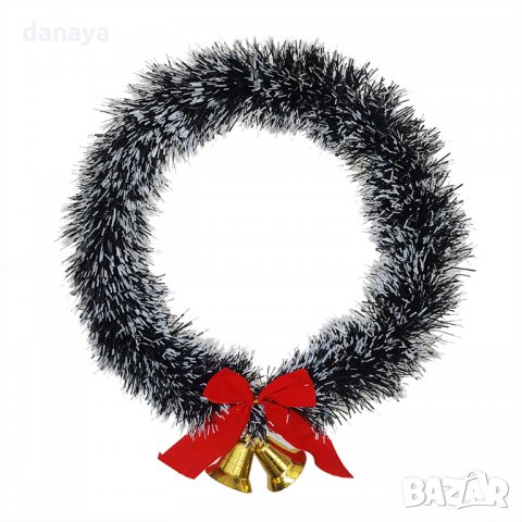 2547 Коледен венец с две камбанки и панделка, 2 размера, снимка 2 - Декорация за дома - 35016998