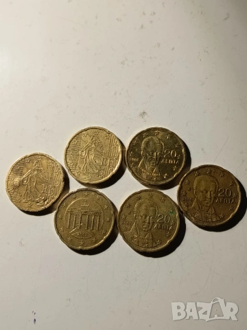 20 евро цента от различни години и държави , снимка 2 - Нумизматика и бонистика - 53212261