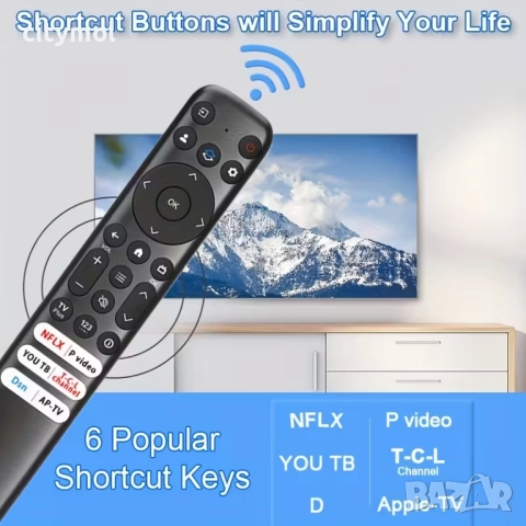 Дистанционно управление за Smart TV TCL RC813, гласова функция, Netflix, YouTube, TCL Channel, снимка 5 - Дистанционни - 52067784