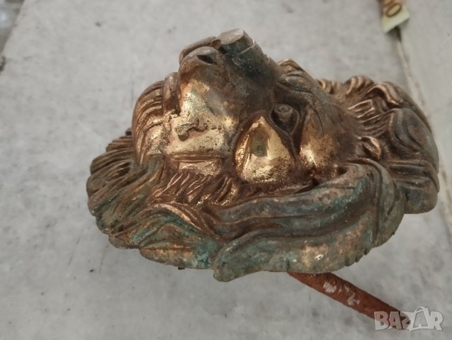 Стара апликация лъвска глава, снимка 2 - Антикварни и старинни предмети - 44443995