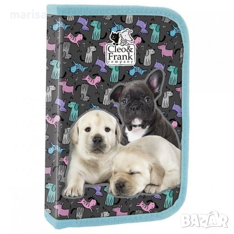 Несесер Derform CLEO & FRANK 1 цип с две клапи, празен, с кучета, PJCF24 Код: 075577, снимка 1