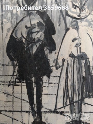 Картина на Duchamp,масло,87х56, подписана, снимка 10 - Антикварни и старинни предмети - 42467550