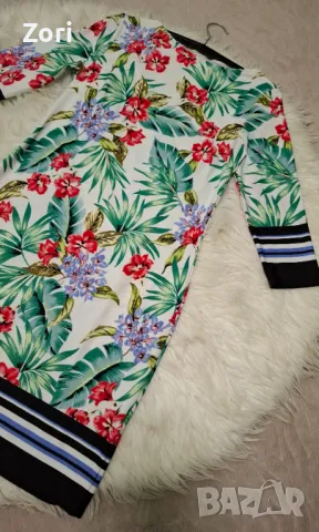 КРАСИВА рокля с флорален принт и 7/8 дължина на ръкава, снимка 8 - Рокли - 49713593