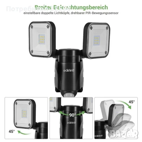 LED прожектор 800 lm, снимка 5 - Прожектори - 55781569