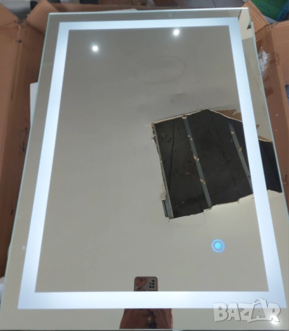 ЛЕД LED огледало за баня, за грим, димируемо, против замъгляване 11, снимка 4 - Огледала - 51512895