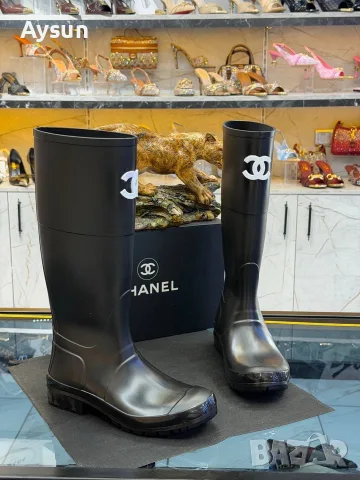 Chanel гумени ботуши , снимка 2 - Дамски ботуши - 56163905