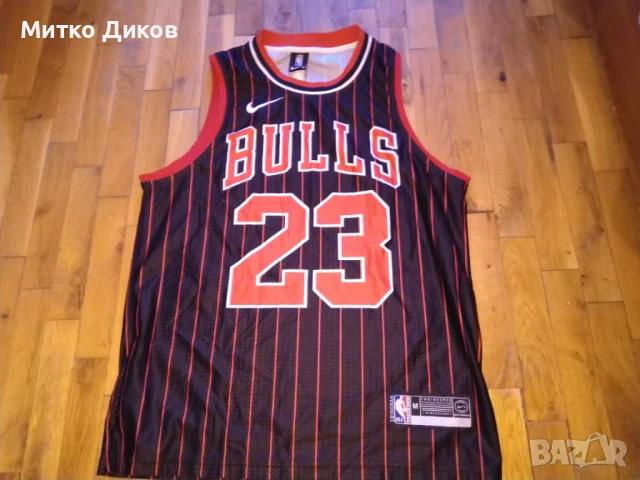 Майкъл Джордан №23 Чикаго Булс НБА баскетболна тениска отлична размер Л и М, снимка 11 - Баскетбол - 46128228
