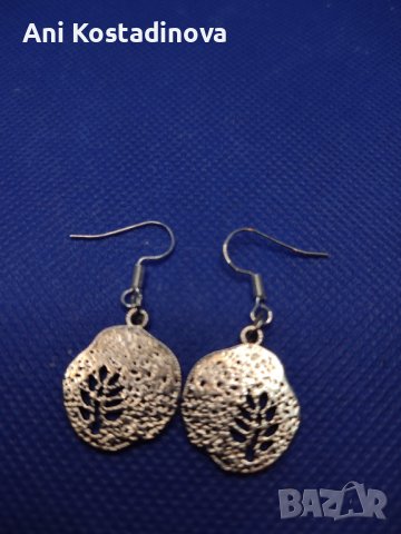 Обеци стомана със сърце розов кварц, снимка 12 - Обеци - 23266348