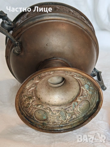 Старинен Античен Бронзов Съд Купа за Причастие, снимка 6 - Антикварни и старинни предмети - 53961364