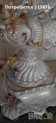 Порцеланова настолна лампа Capodimonte , снимка 9 - Антикварни и старинни предмети - 48945377