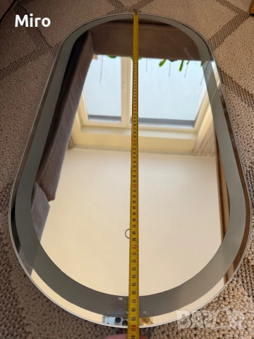 Огледало с овална форма и размери 80 см на 40 см, снимка 5 - Други стоки за дома - 53882304