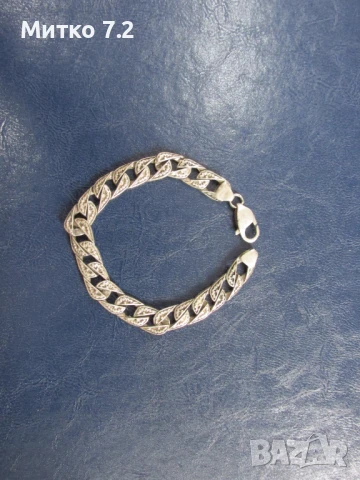 сребърна гривна - 20, снимка 2 - Гривни - 50805799