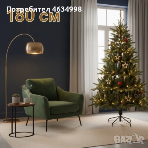 Красива коледна елха с естествено излъчване – празниците започват тук!, снимка 5 - Декорация за дома - 52374583
