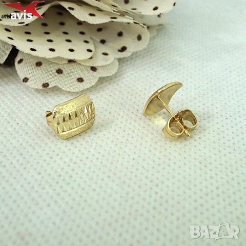 Обеци с 14К златно покритие 2141889, снимка 3 - Обеци - 53895947
