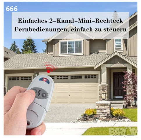 Съвместимо дистанционно управление 433 MHz, разстояние на предаване 50-100m, включва батерия, снимка 9 - Друга електроника - 53248919