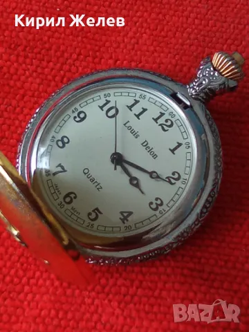 LOUIS DELON QUARTZ ЗЛАТИСТ МИНИ ВИНТИДЖ МОДЕЛ КВАРЦОВ ДЖОБЕН ЧАСОВНИК МАШИНА КВАРЦ и МЕХАНИКА 43932, снимка 18 - Джобни - 45097463