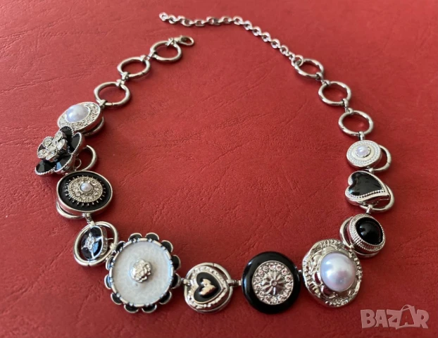 Чокър колие метално с орнаменти дължина - 32+10, снимка 3 - Колиета, медальони, синджири - 50713173