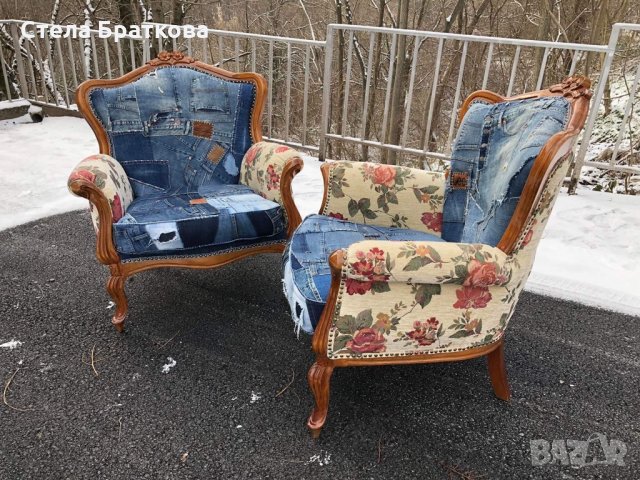 Кресла старинни / Ретро , снимка 3 - Дивани и мека мебел - 35415766