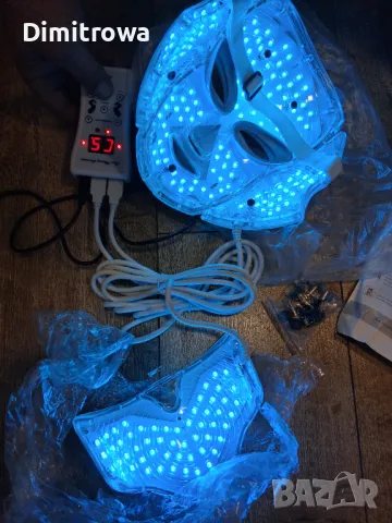 КОЗМЕТИЧНА Led маска за светлинна терапия, фотодинамична терапия за лице, акне, бръчки и други, снимка 6 - Други - 48654659