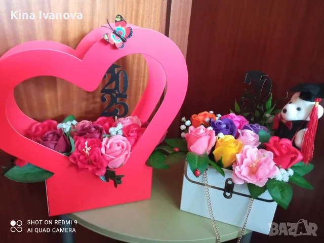 Сапунени цветя ❤️🌹❤️🌹❤️ , снимка 8 - Други - 55719402
