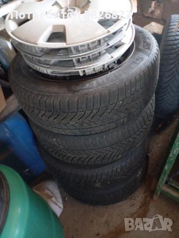 Стоманени джанти Опел 5х110 със зимни гуми и тасове, снимка 3 - Гуми и джанти - 51606144