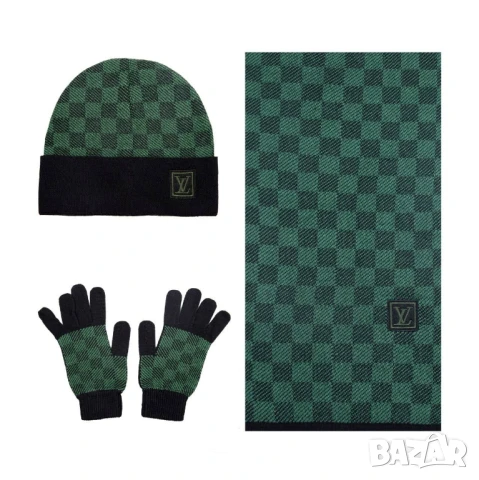 шапка, шал и ръкавици louis vuitton , снимка 3 - Шалове - 51403076