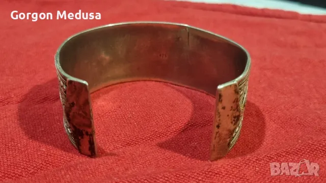 Vintage сребърна гривна , снимка 3 - Гривни - 49702452